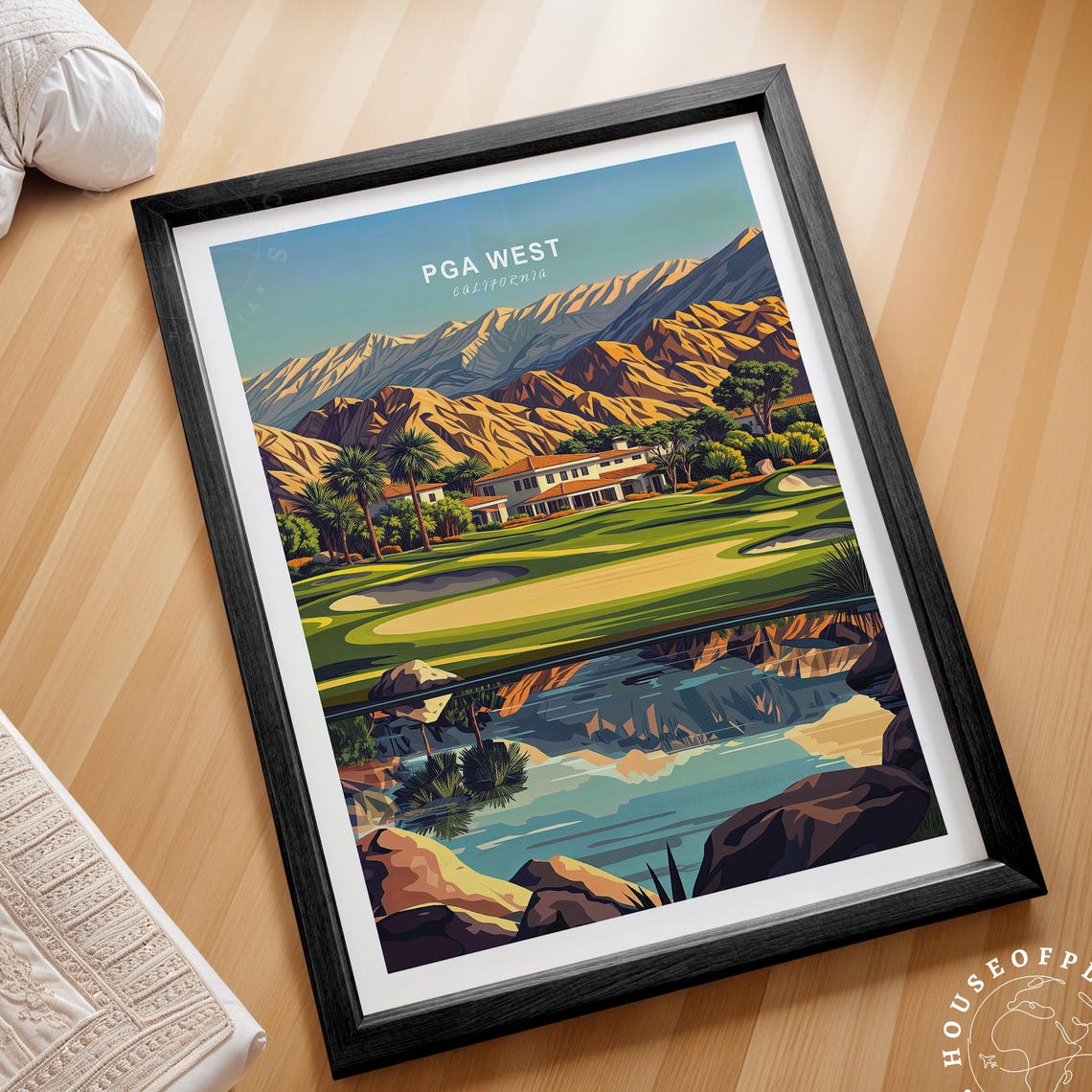 PGA West California Desert Golf Course Fairway Travel Poster