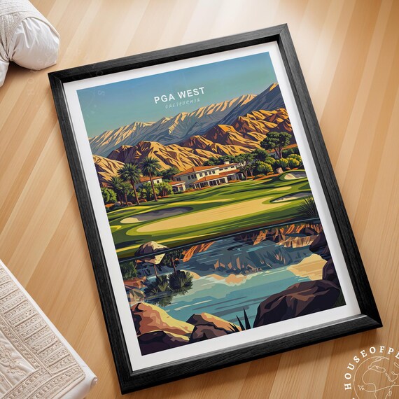 PGA West California Desert Golf Course Fairway Travel Poster