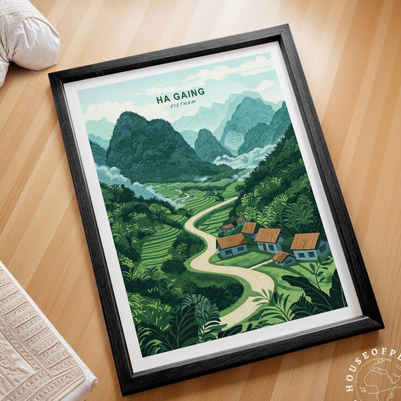 Ha Gaing Travel Print Vietnam Poster Wall Art Minimalist Cityscape Home Decor Gifts