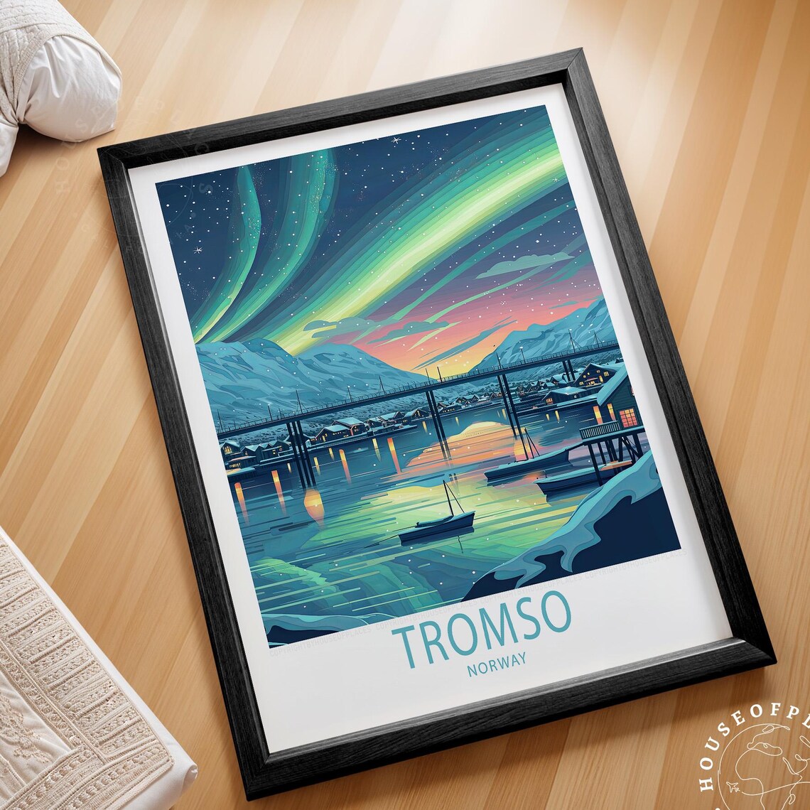 Tromso Norway Travel Poster, Home Decor Gift