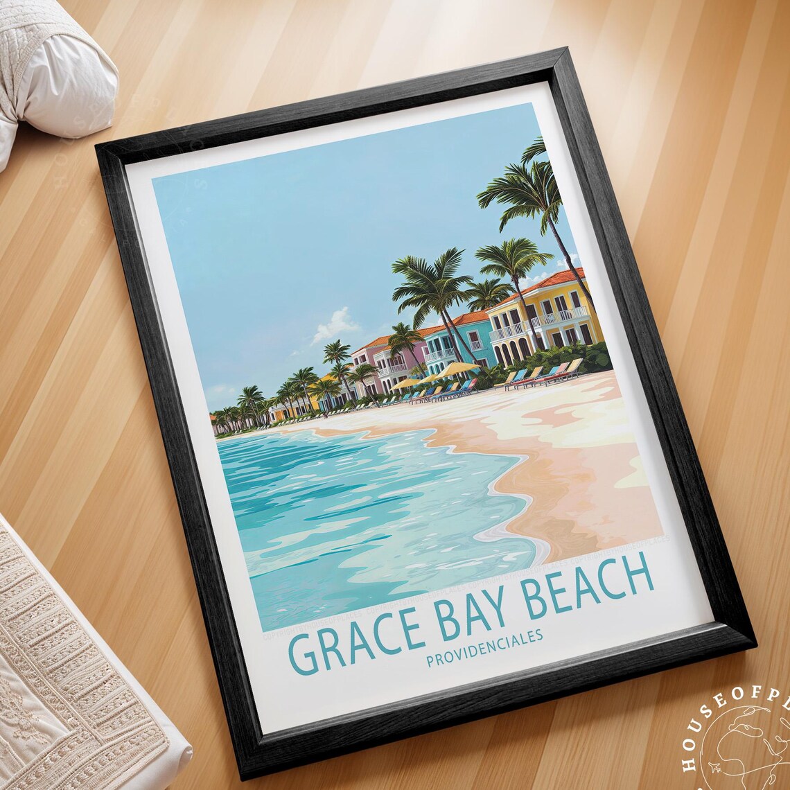 Grace Bay Beach Providenciales Caribbean Resort Turquoise Poster