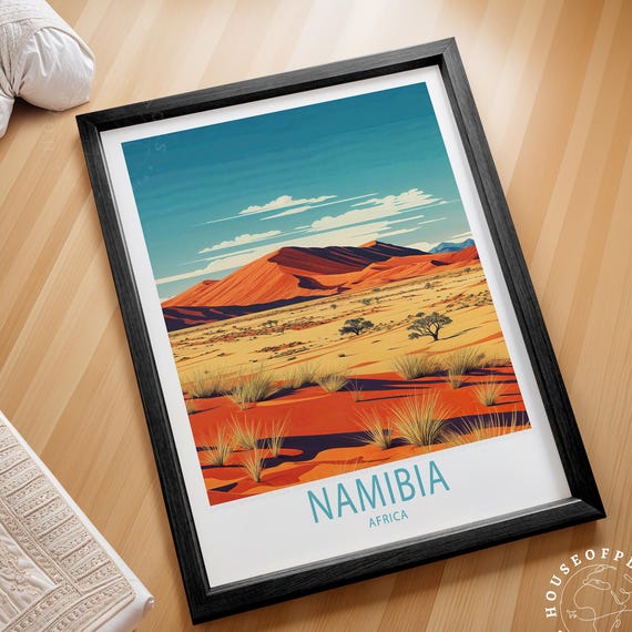 Namibia Travel Wall Art Africa Print Poster Birthday Present Personalised Gifts