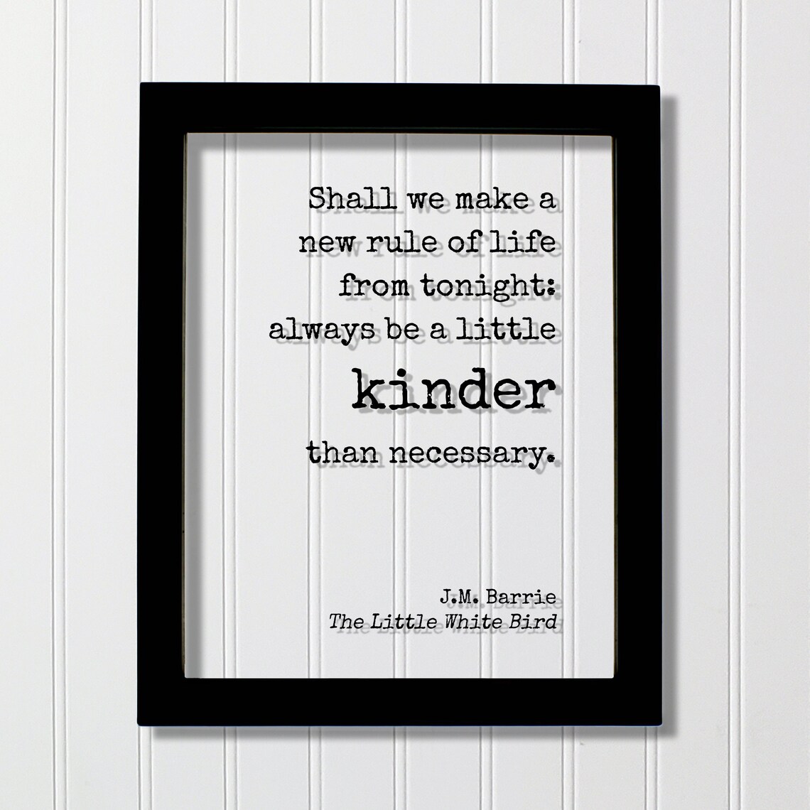 Jm Barrie Floating Quote, White Bird Art Print