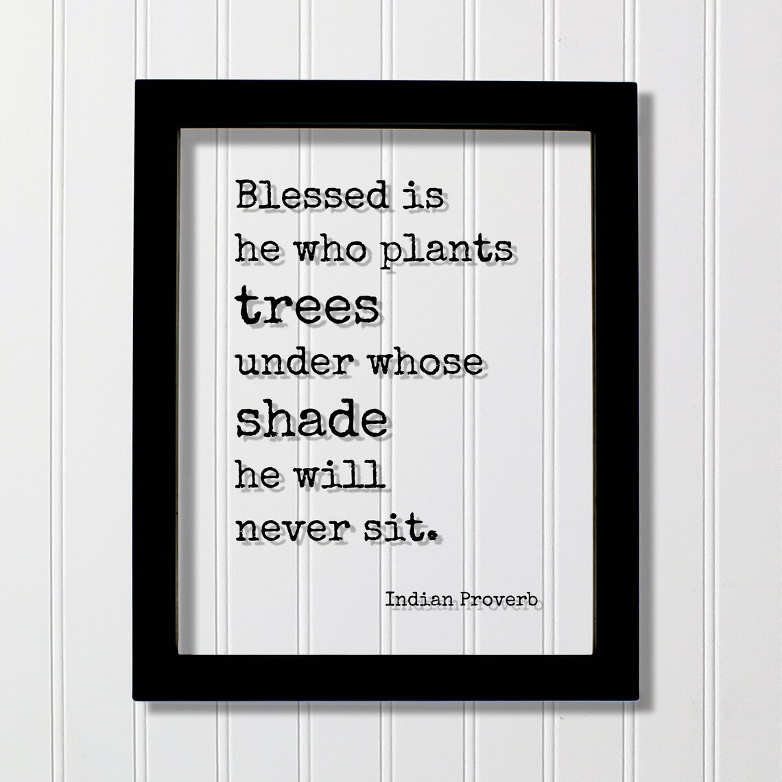 Indian Proverb Trees Quote Floating Inspirational Environmentalist Gift Art Poster