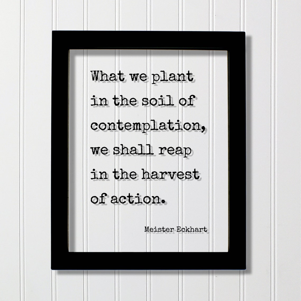 Meister Eckhart Soil of Contemplation Mindfulness Quote Poster
