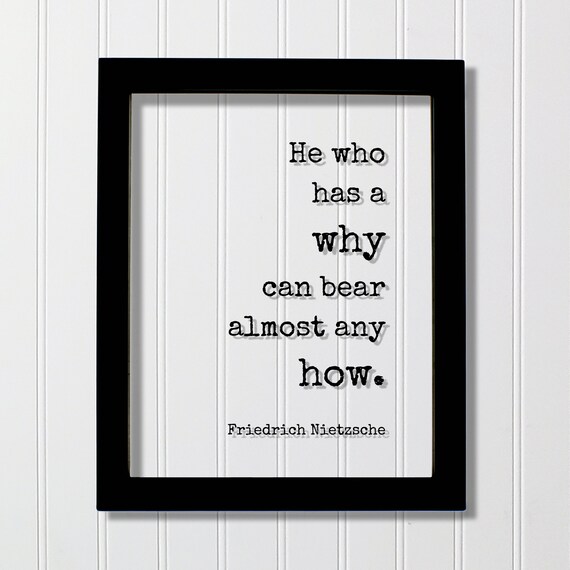 Friedrich Nietzsche Quote Art Print, Endurance Goals