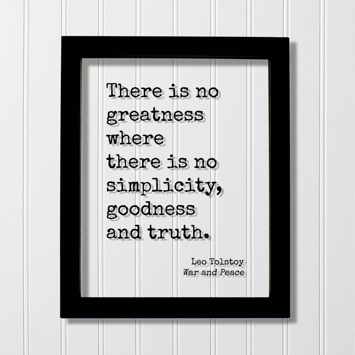 Leo Tolstoy Simplicity Goodness Truth War and Peace Quote Poster