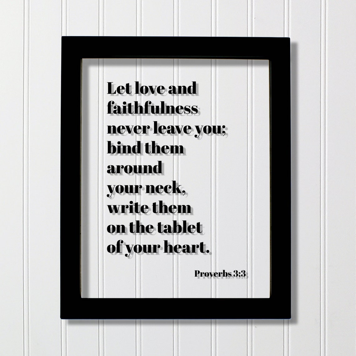 Proverbs 3:3 Love And Faithfulness Floating Scripture Verse Poster