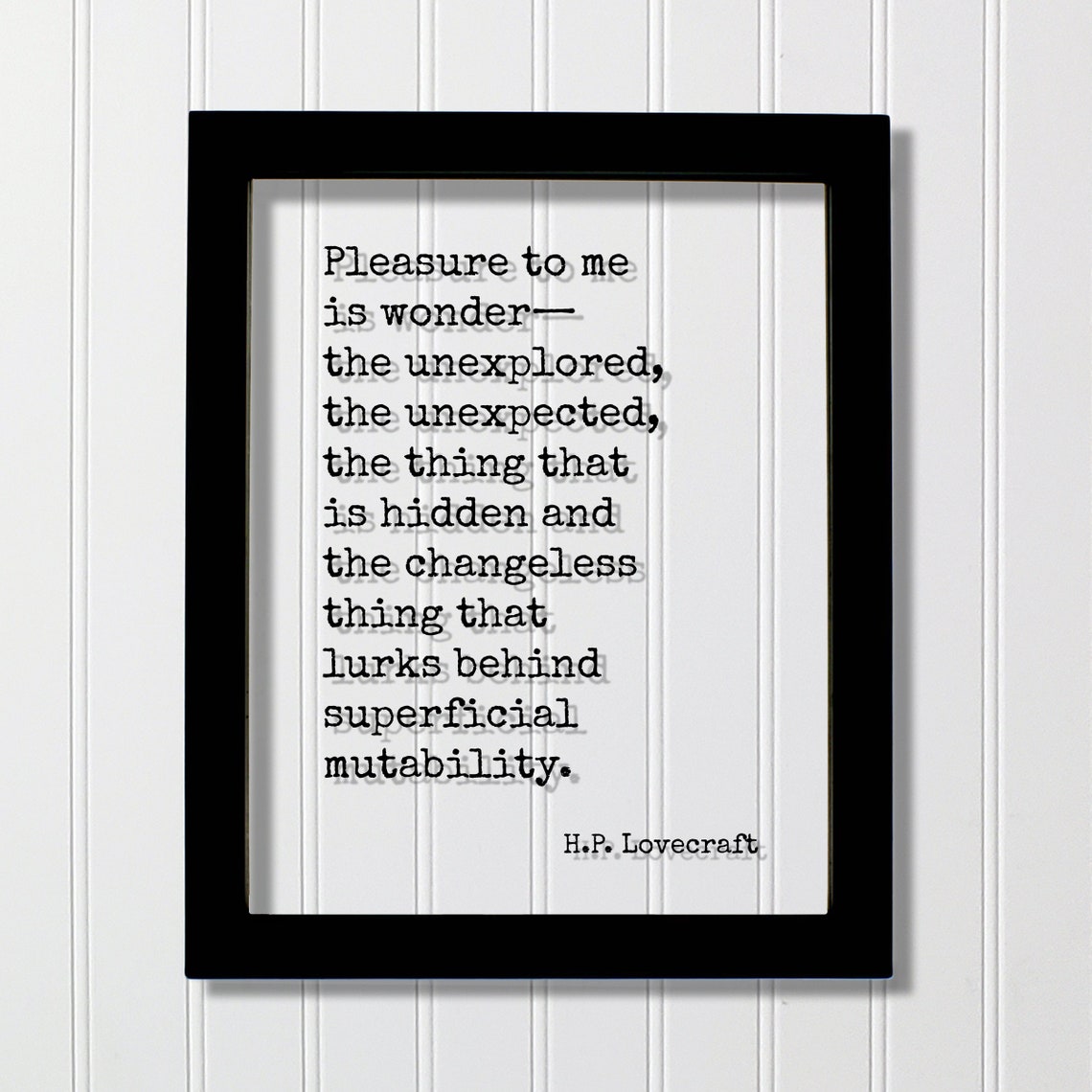 HP Lovecraft Pleasure Is Wonder Unexplored Hidden Quote Poster