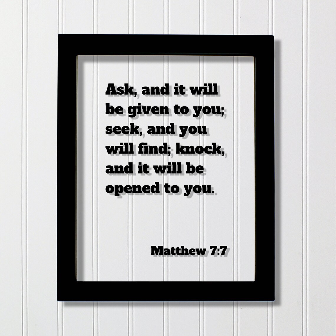 Matthew 7:7 Ask, Seek, Knock Scripture Poster