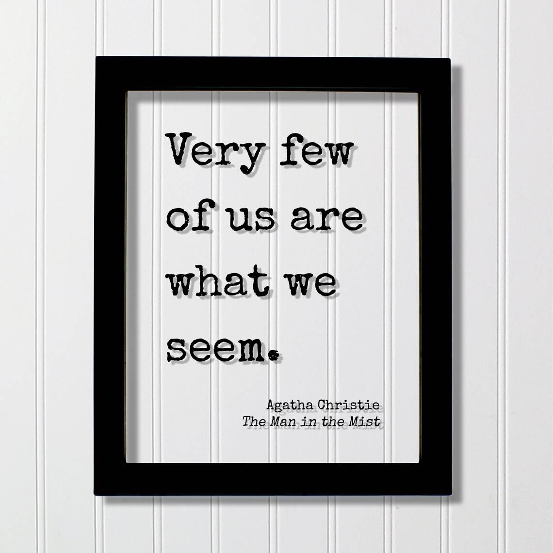 Agatha Christie Quote Art Print, Literary Wall Decor