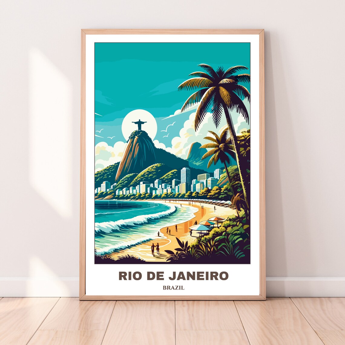 Rio De Janeiro Travel Poster, Cityscape Art Print - Image 3