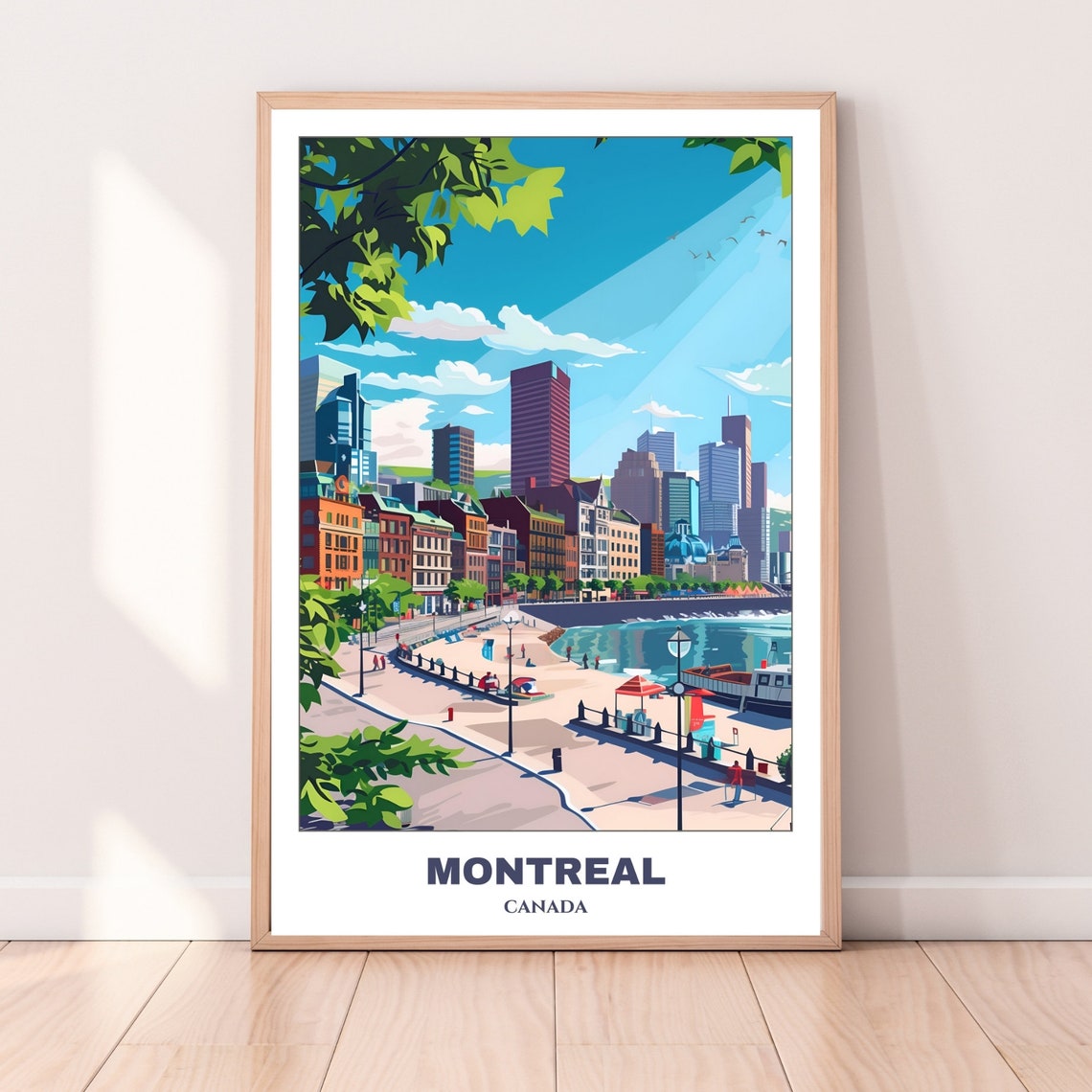 Montreal Canada Old Port Promenade Harbor Skyline Summer Poster - Image 3