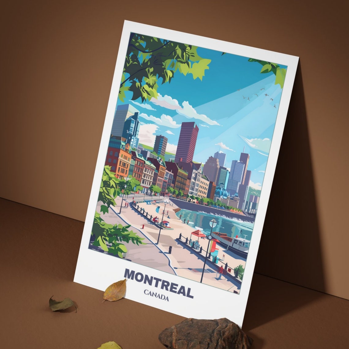 Montreal Canada Old Port Promenade Harbor Skyline Summer Poster - Image 4
