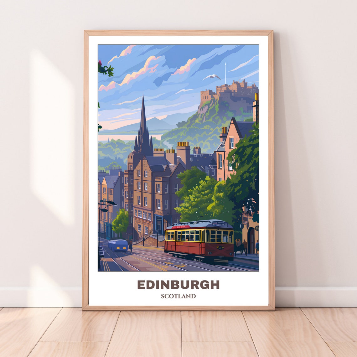 Edinburg Travel Poster Scotland Travel Poster Edinburg Painting Print Wall Art Scotland Home Decor Edinburg Print - Image 3