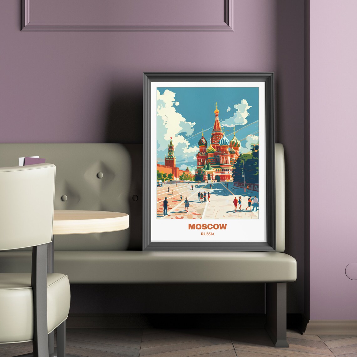 Moscow Russia Saint Basil Cathedral Red Square Day Travel Poster - Image 2