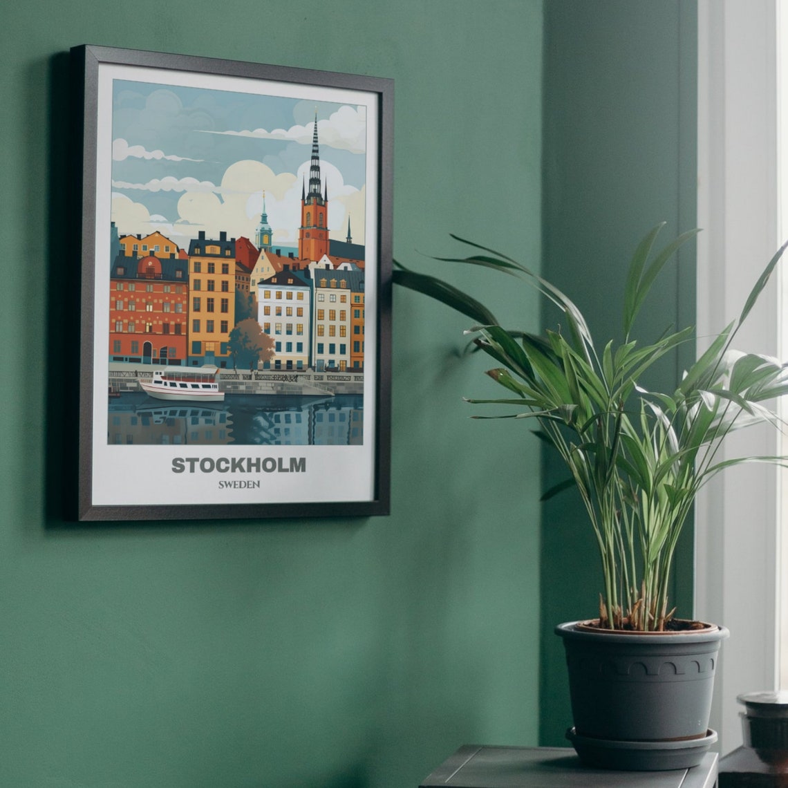 Stockholm Travel Poster Sweden Travel Poster Citycape Painting Print Wall Art Stockholm Home Decor Stockholm Trip Print - Image 5