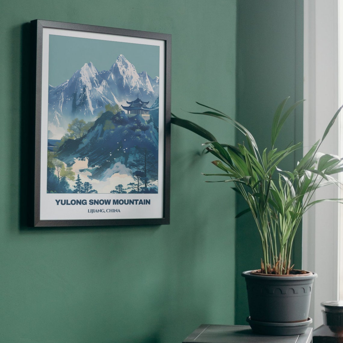 Yulong Snow Mountain Lijiang China Pavilion Pines Travel Poster - Image 5