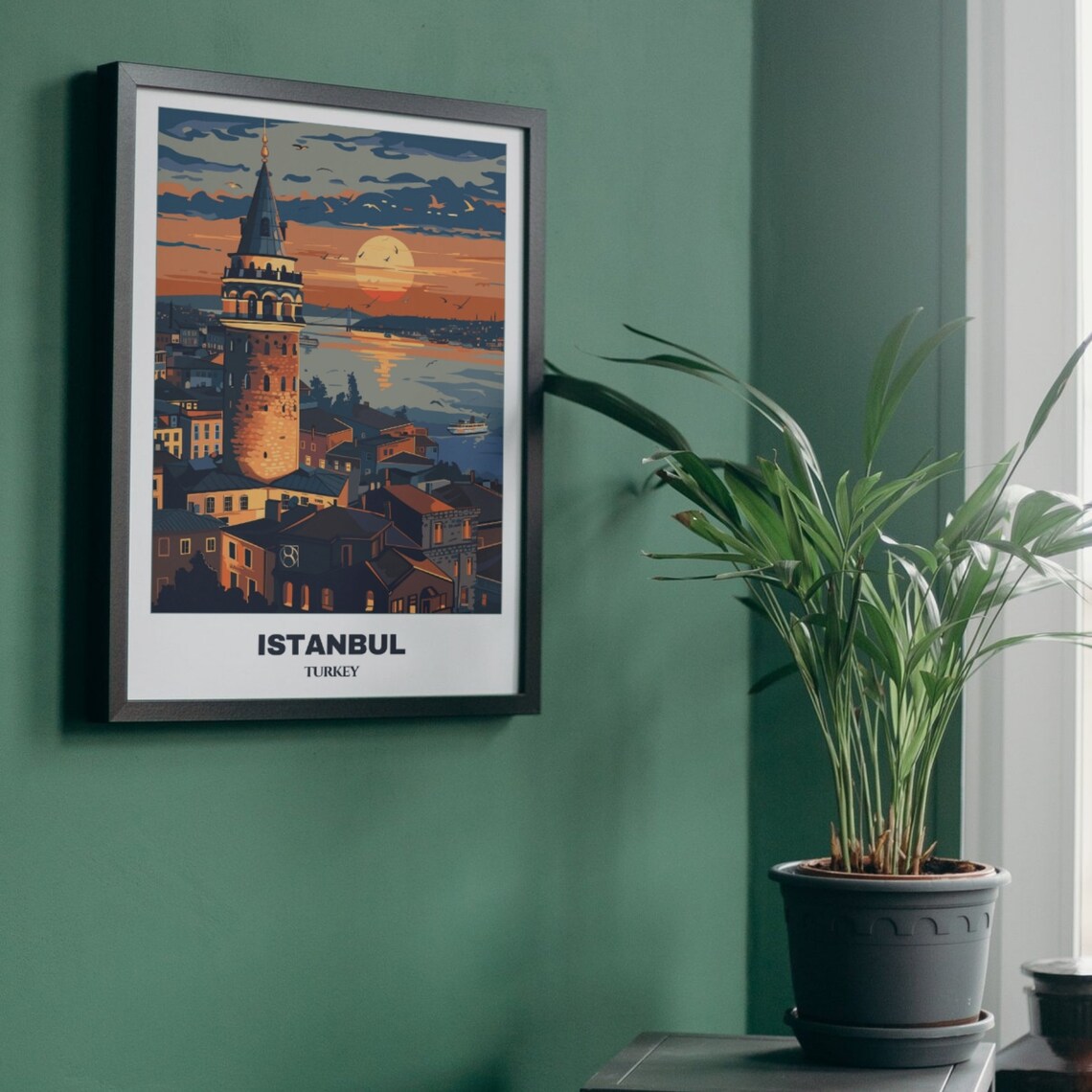 Istanbul Travel Poster, Turkey Cityscape Art Print - Image 5