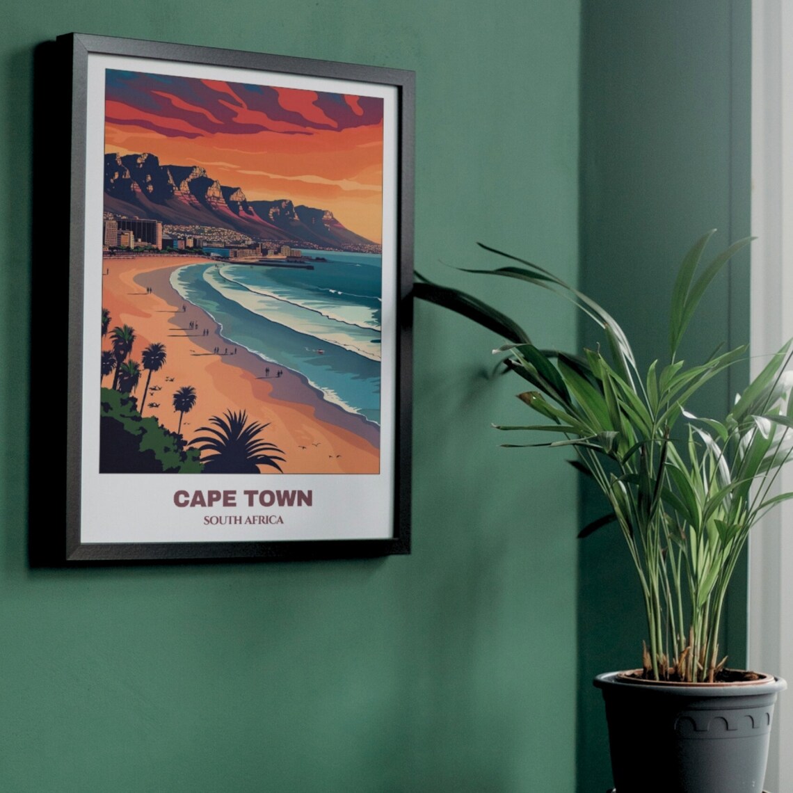 Cape Town Travel Poster South Africa Travel Poster Print Wall Art Cape Town Painting Home Decor Cape Town Trip - Image 4