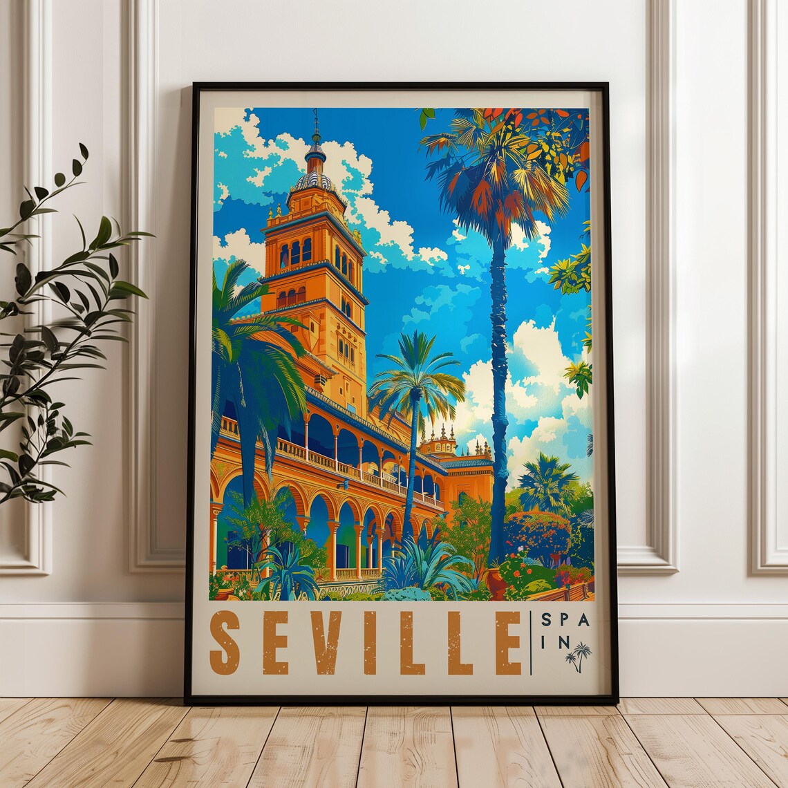 Seville Spain Vintage Travel Poster Art Print
