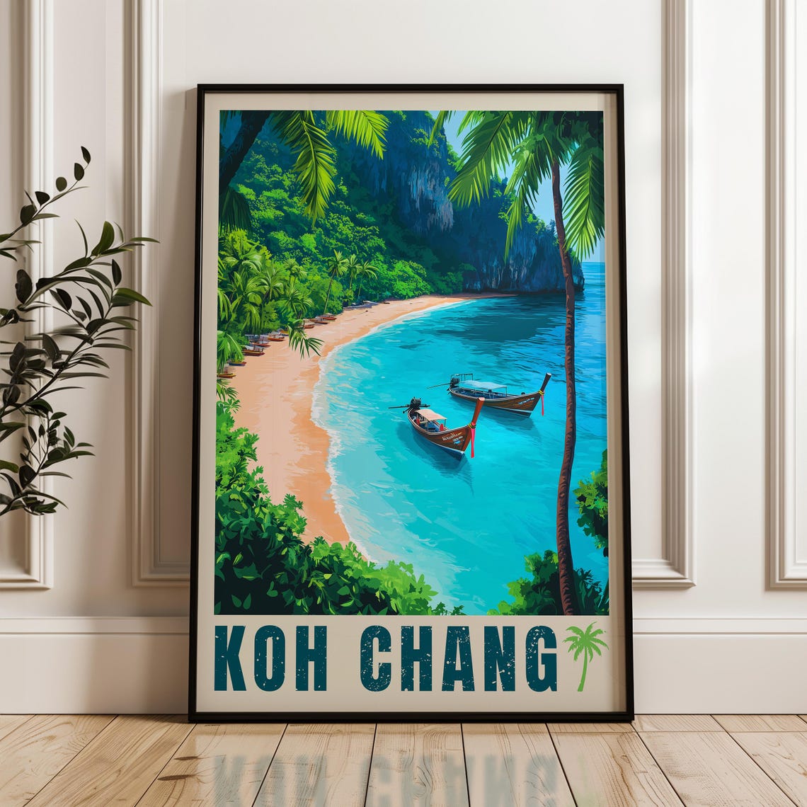 Koh Chang Travel Poster, Thailand Tropical Island