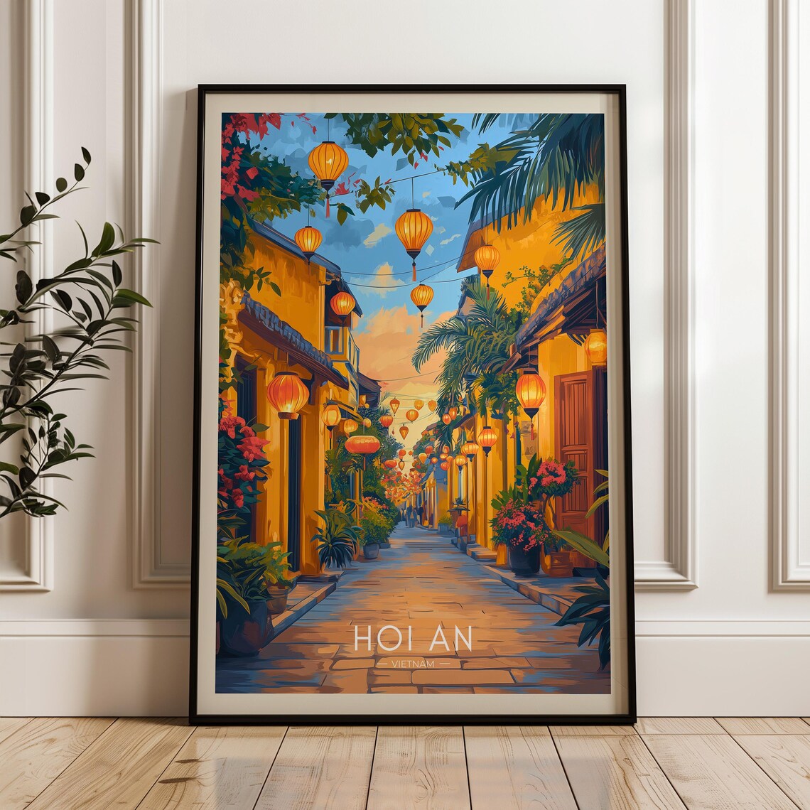 Hoi An Travel Poster, Vietnam Ancient Town Print