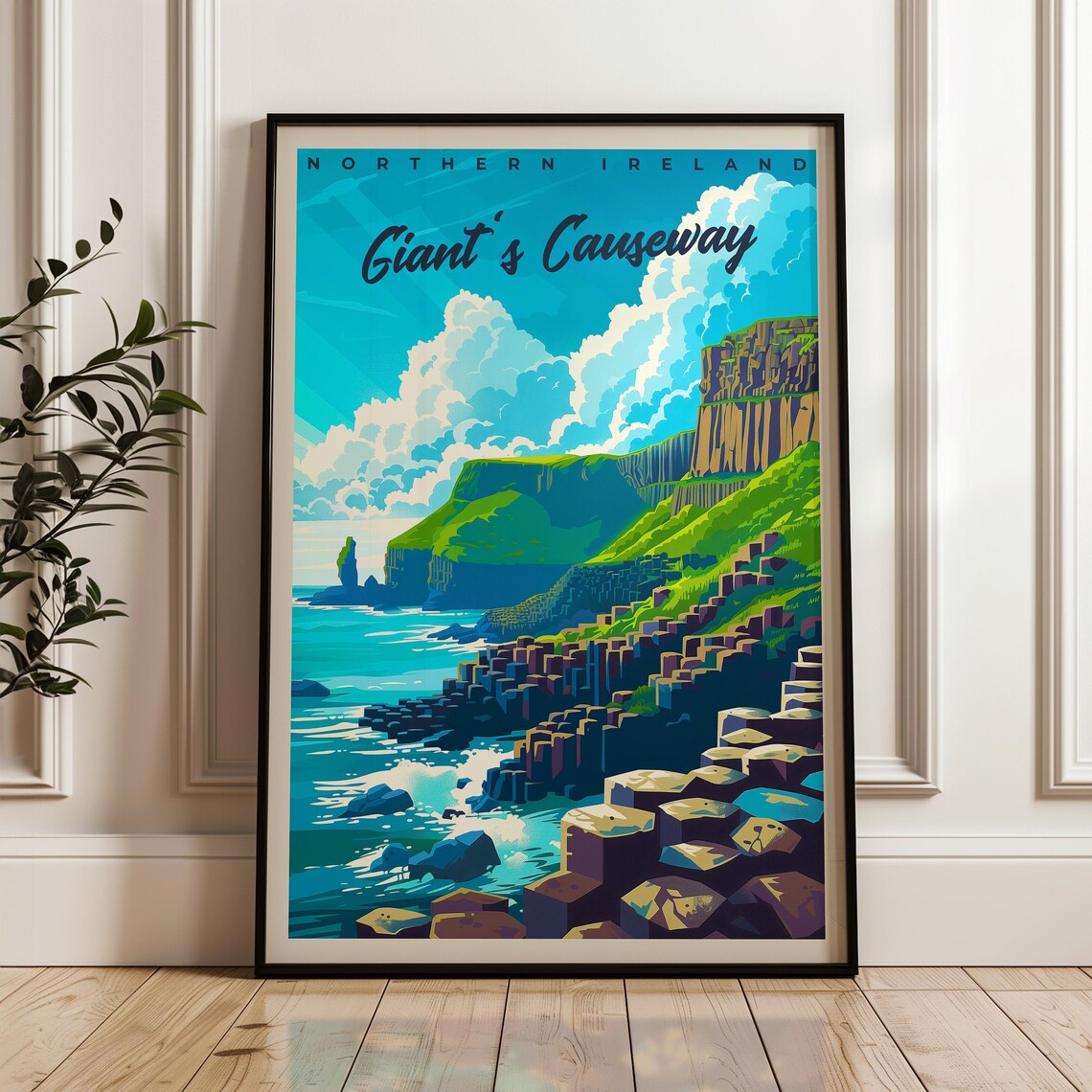 Giant's Causeway Travel Poster, Northern Ireland