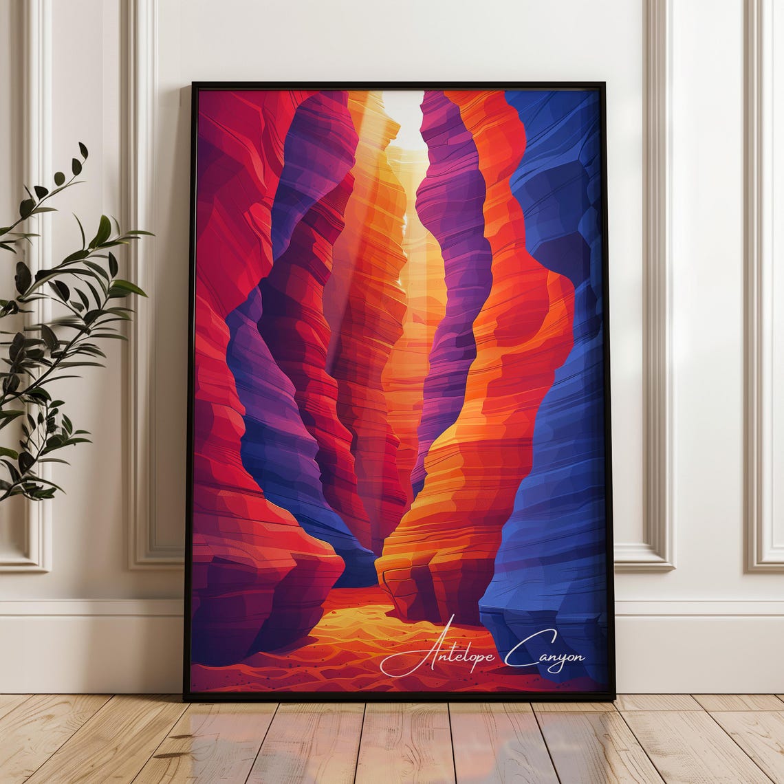 Antelope Canyon Vibrant Slot Canyon Arizona Sandstone Poster