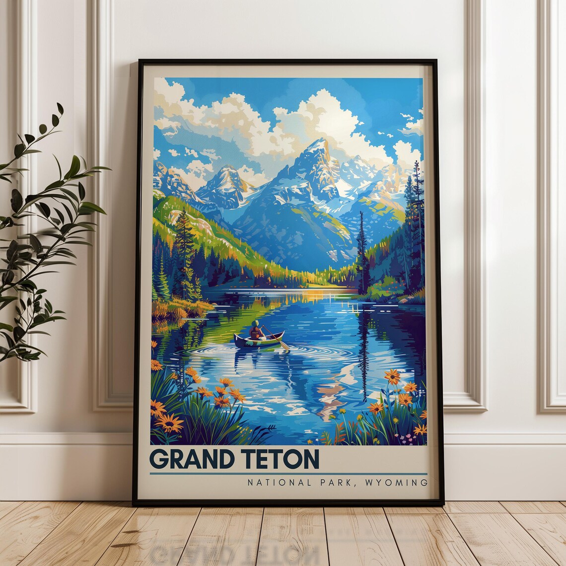 Grand Teton National Park Travel Poster, United States