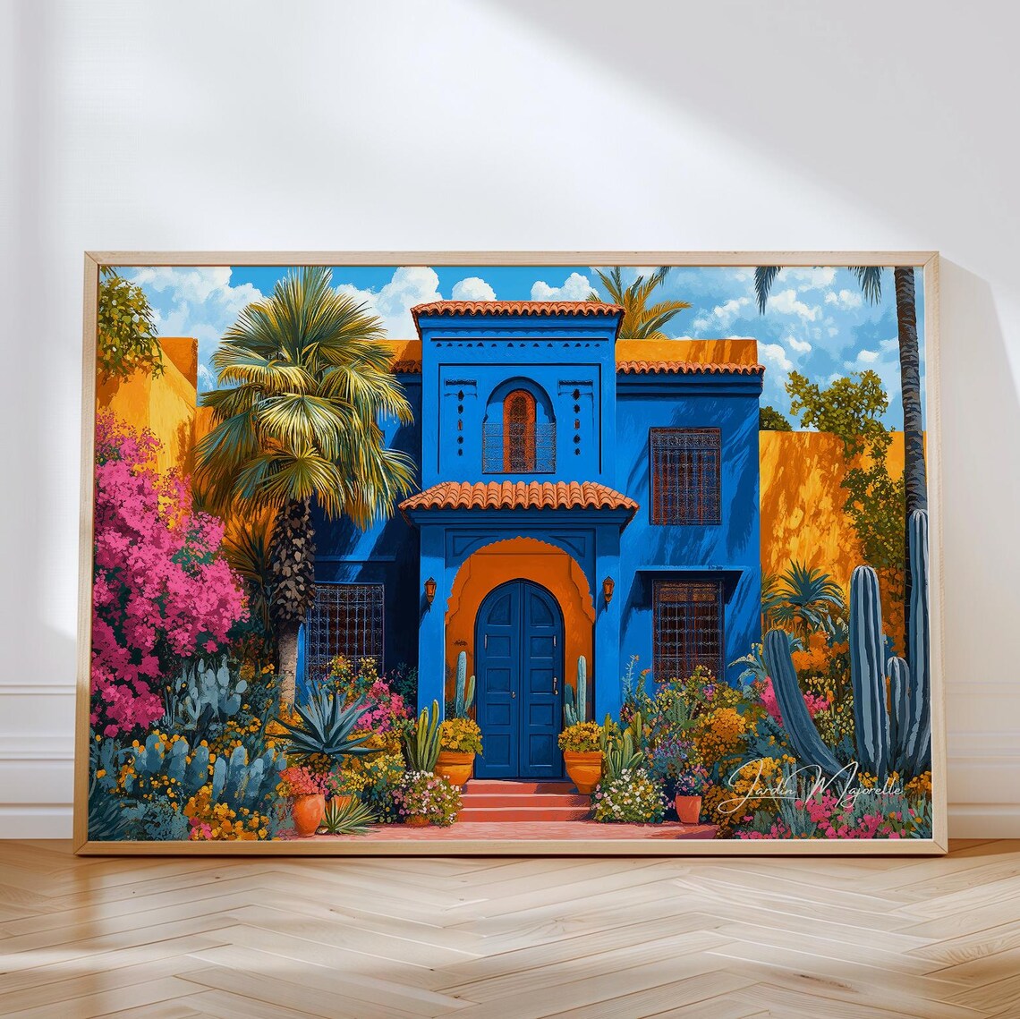 Jardin Majorelle, Morocco Travel Poster Illustration