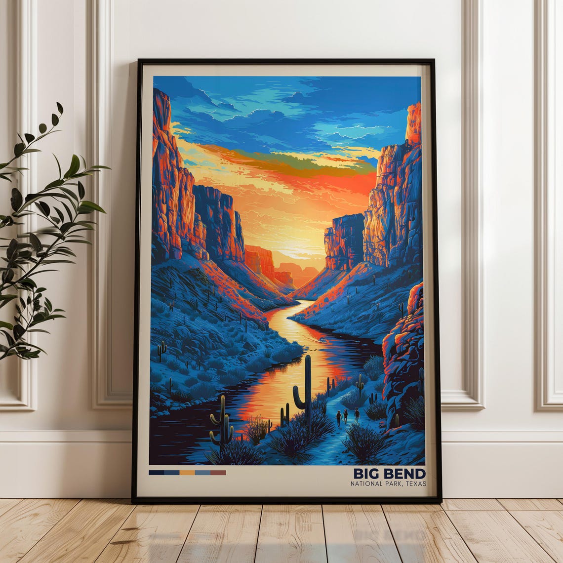 Big Bend National Park Texas Canyon Sunset River Landscape Poster
