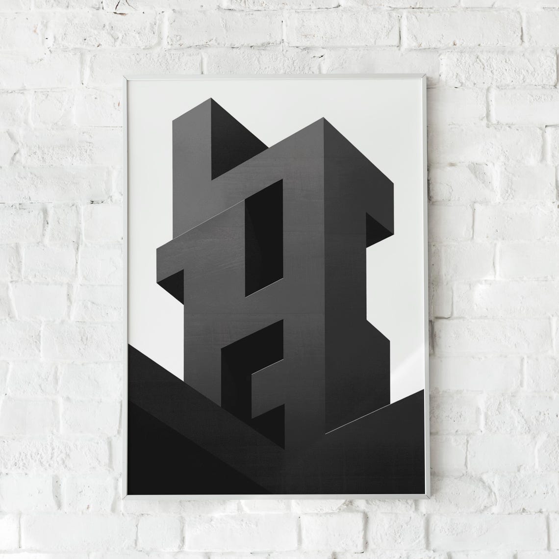 Modern Geometric Abstract Poster, Minimalist Shapes - Image 4