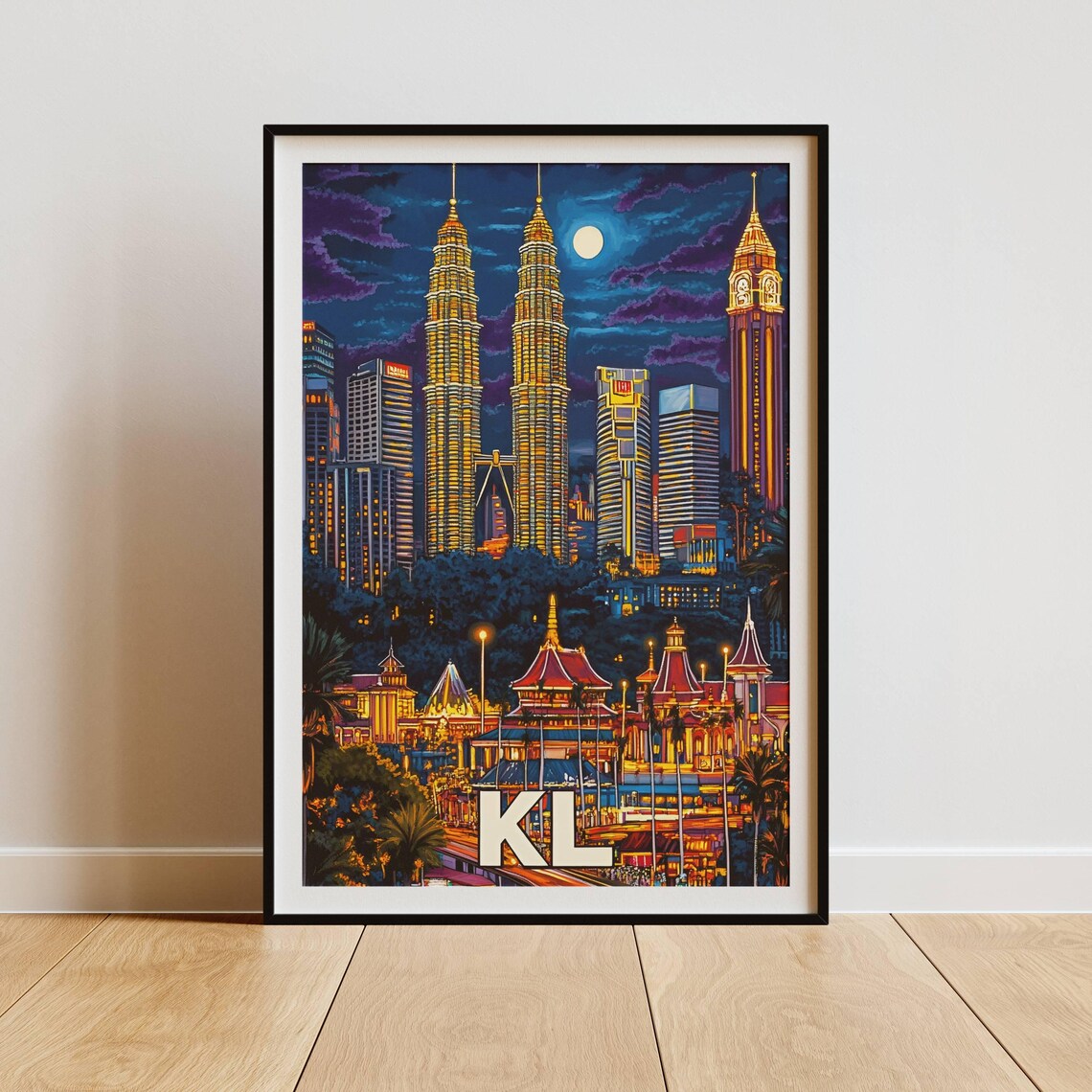 Kuala Lumpur Travel Poster, Malaysia Gift - Image 3