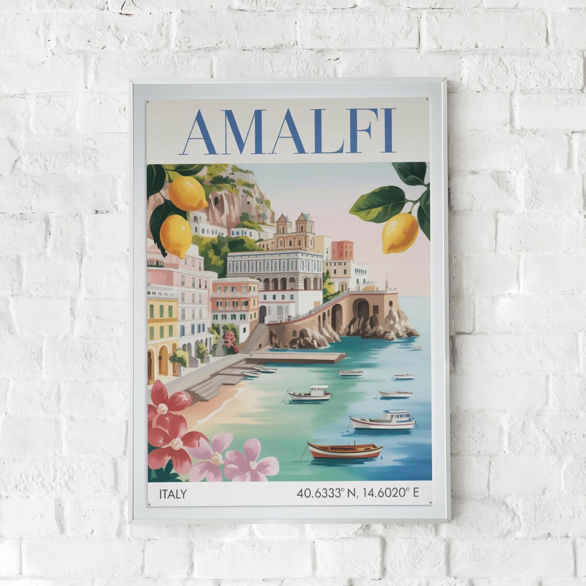 Amalfi Italy Vintage Travel Poster, Italian Coast - Image 6