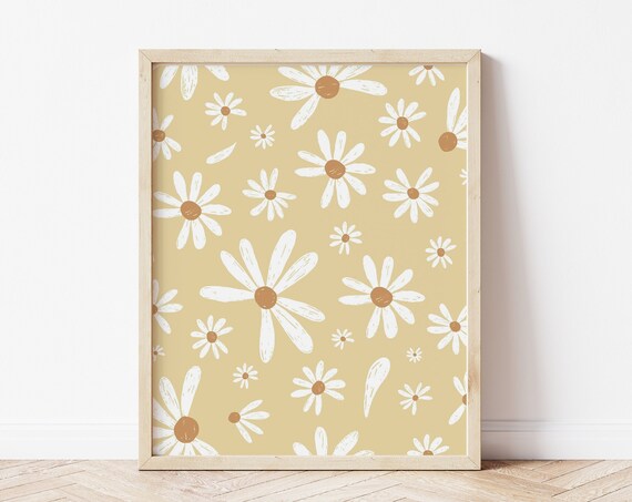 Spring Flowers Poster, Boho Easter Decor