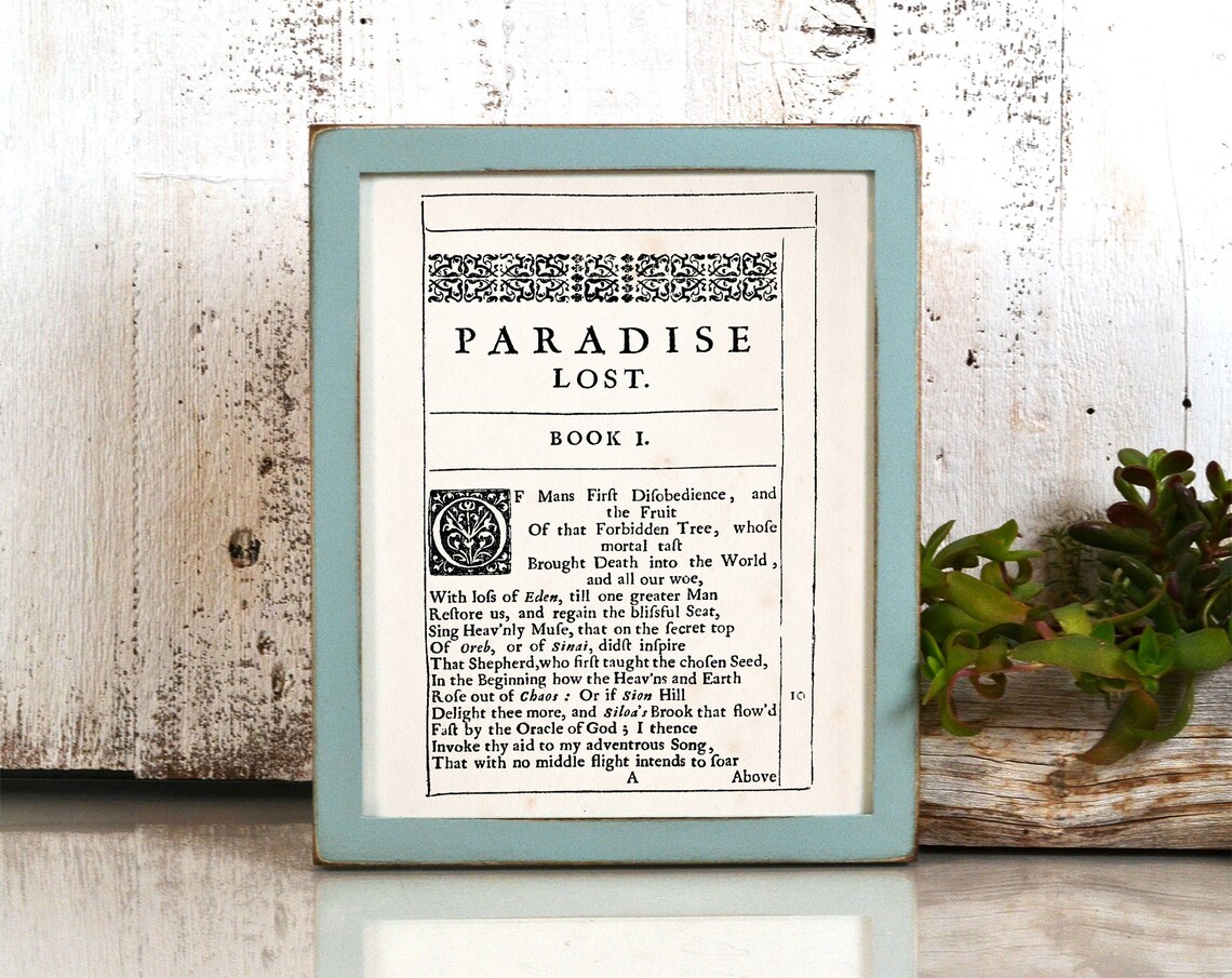 Paradise Lost by John Milton, 1667 Epic Poem Art Print - Image 3