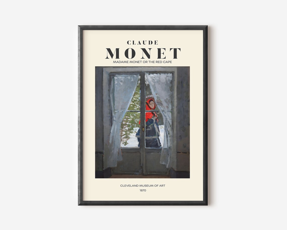 Claude Monet Exhibition Poster, Garden Scenery