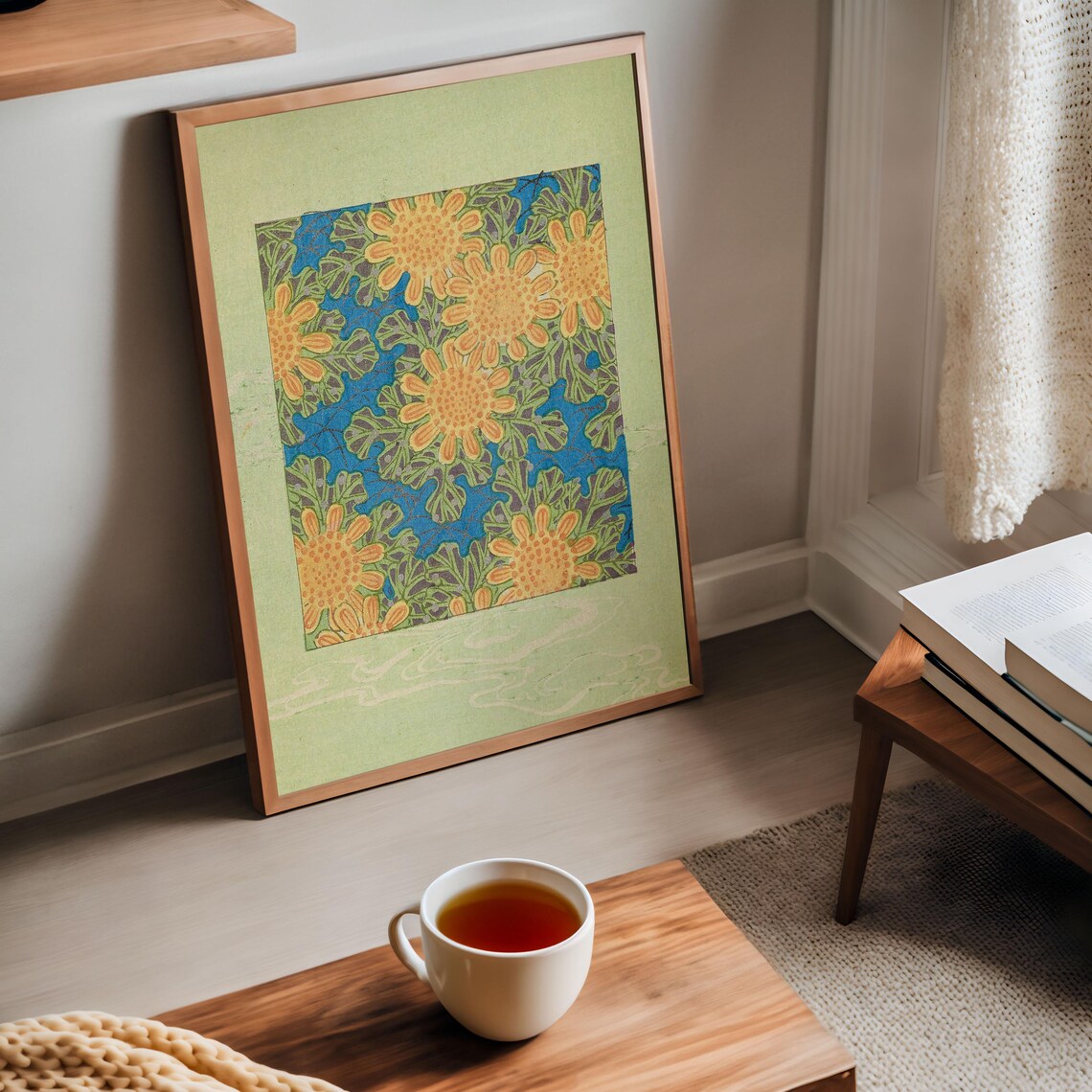 Korin Furuy Floral Art Print, Japanese Antique - Image 4