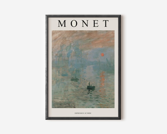 Claude Monet Exhibition Poster, Floral Garden Scenery