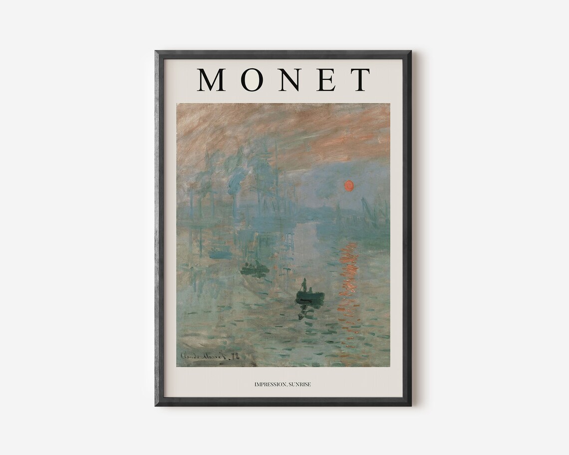 Claude Monet Exhibition Poster, Floral Garden Scenery