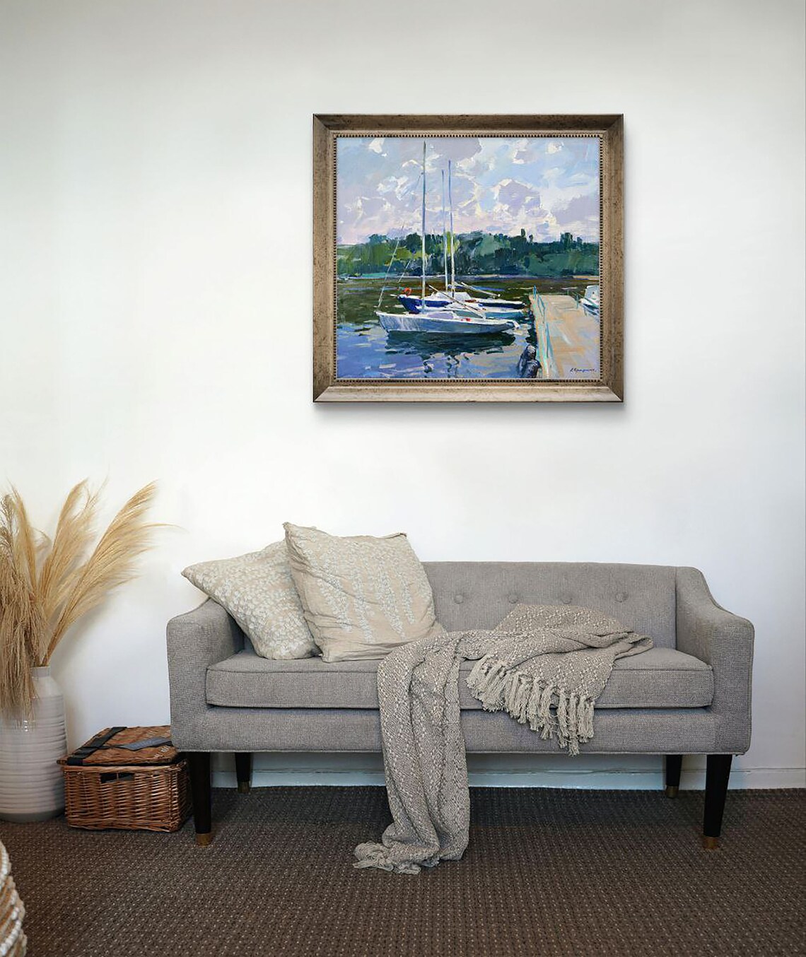 Pier Painting, Impressionist Landscape Art Print