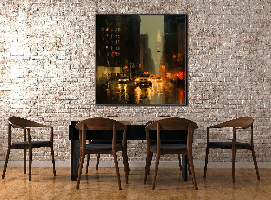Night Cityscape, New York Streets And Landmarks