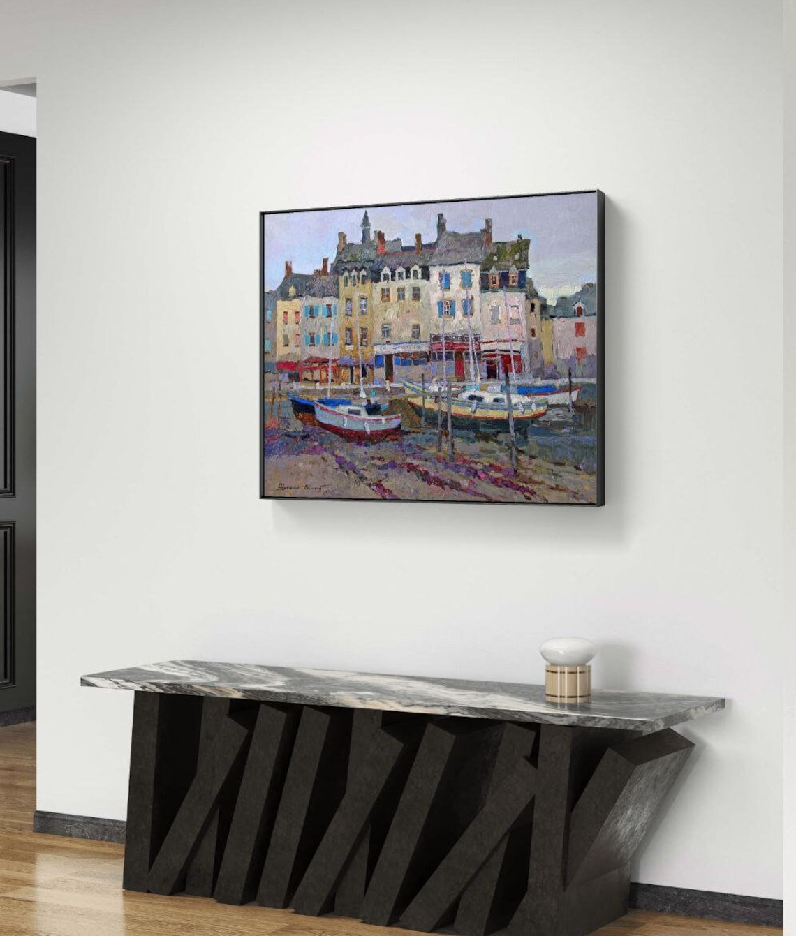 Fishing Boats, Northern France Landscape Art Print