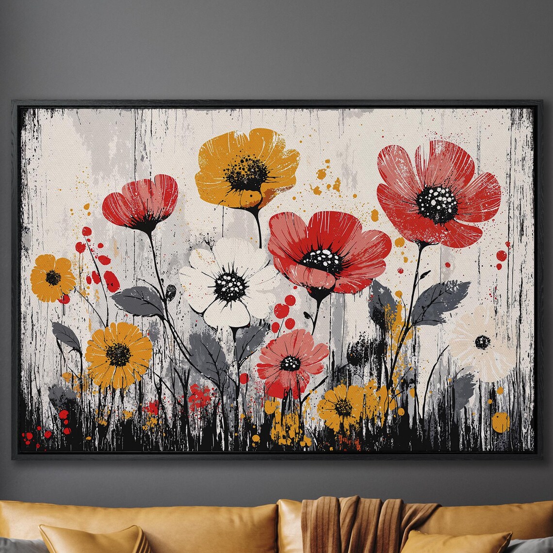 Modern Floral Abstract Flower Art Print, Botanical