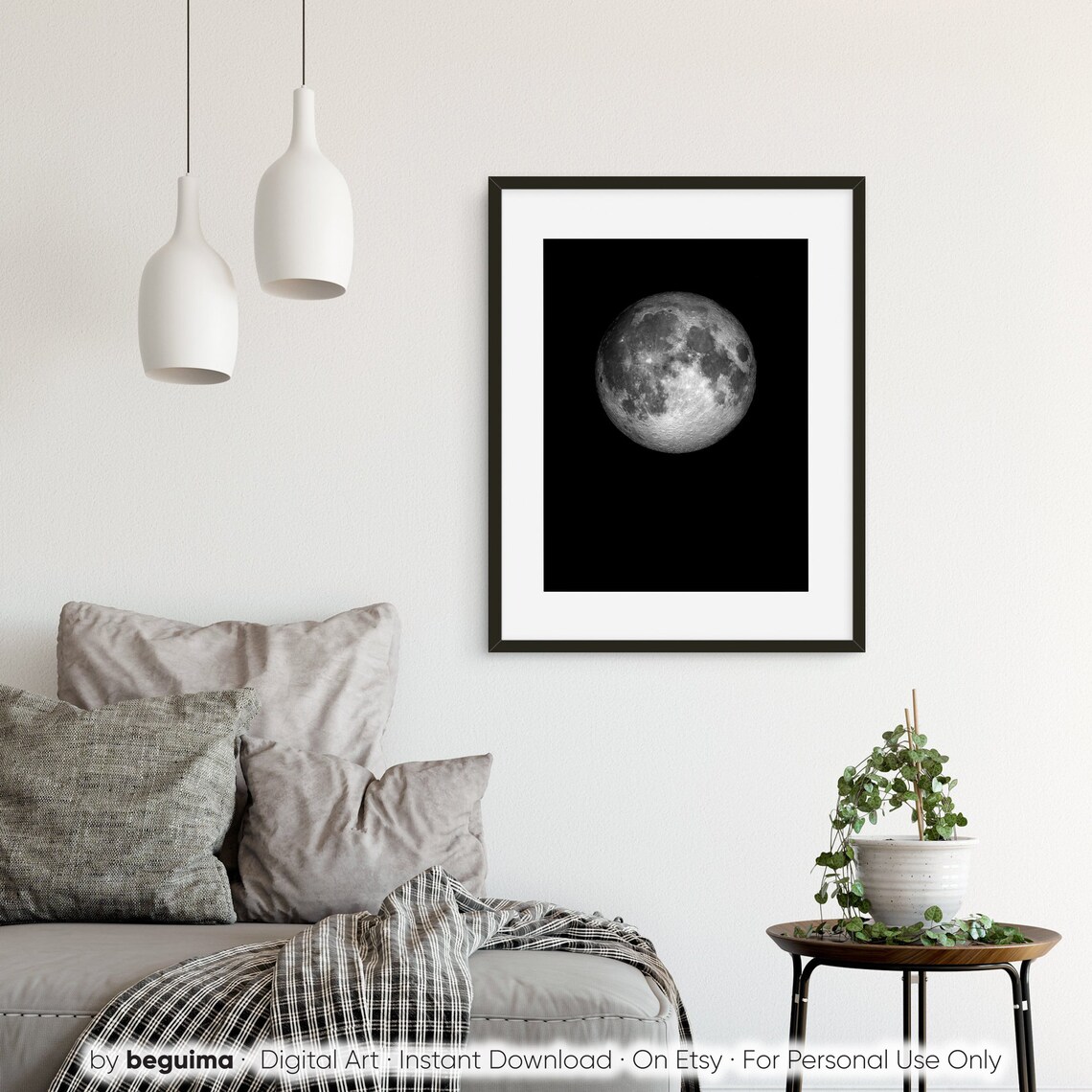 Moon Wall Art Moon Photography, Bedroom Decor - Image 2