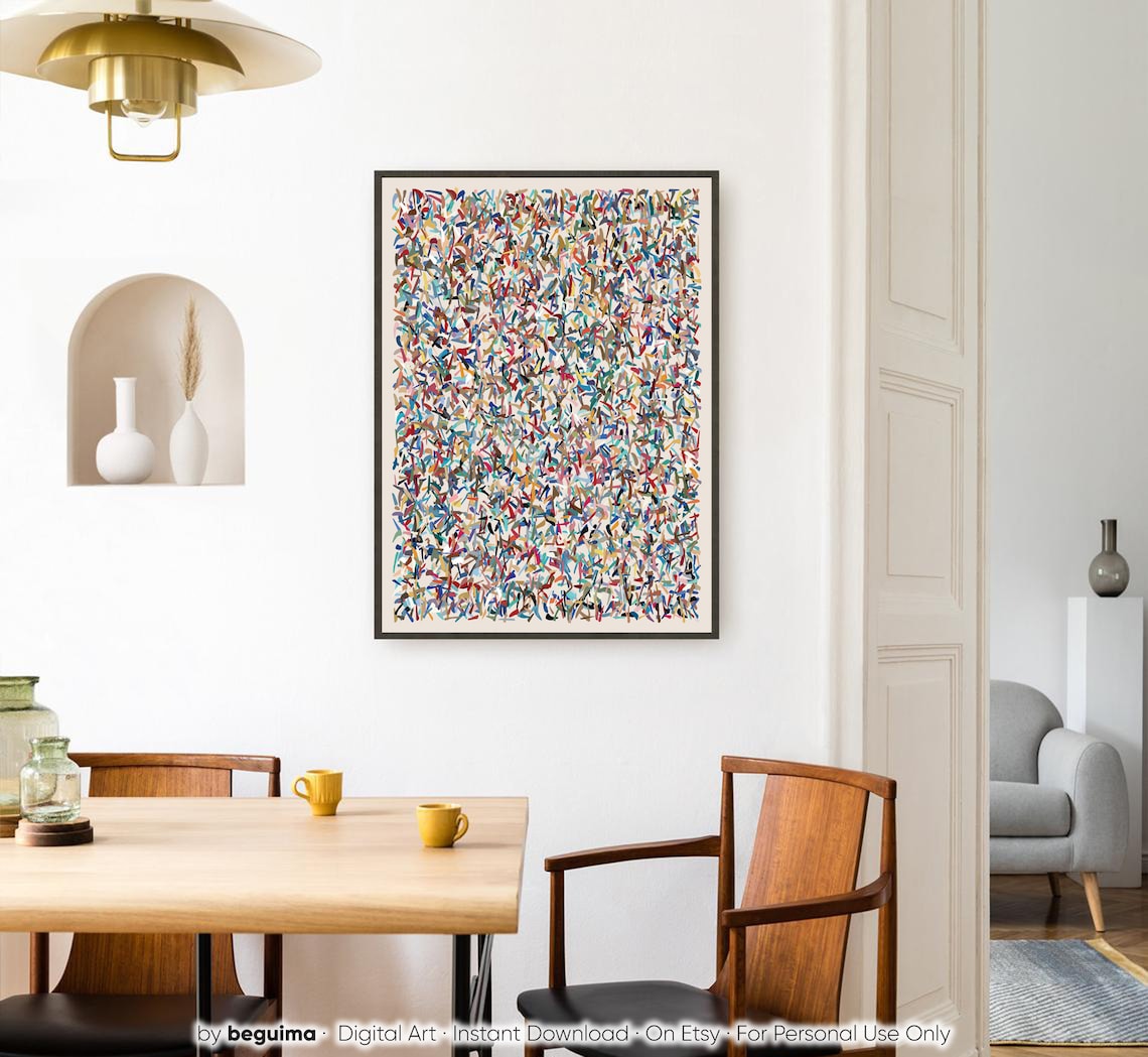 Modern Abstract Colorful Wall Print, Contemporary Decor - Image 2