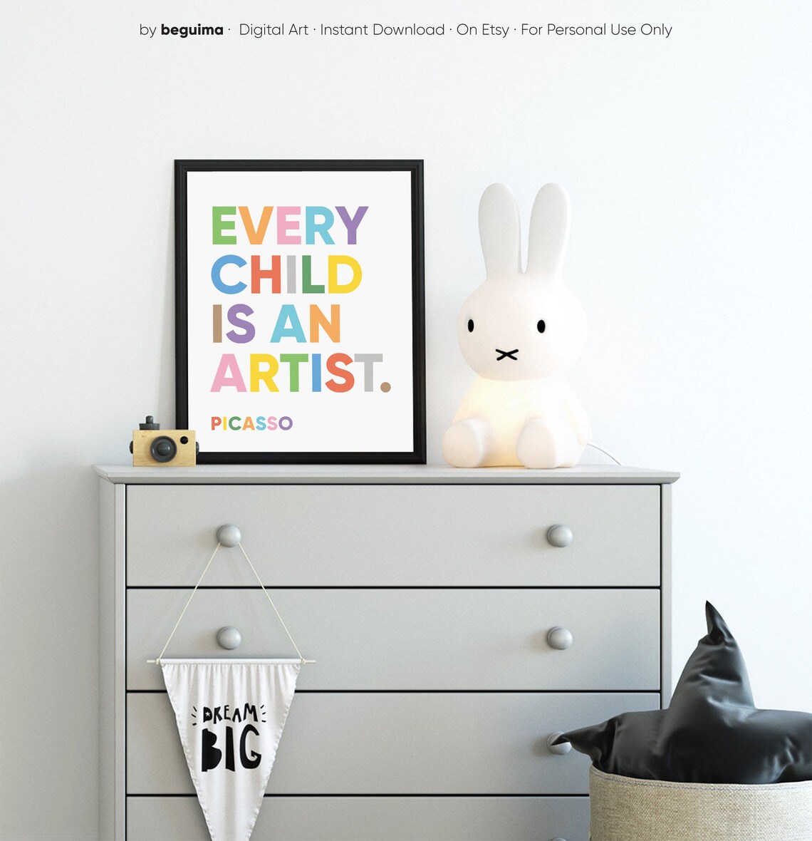 Pablo Picasso Quote Print for Kids Classroom Decor - Image 3