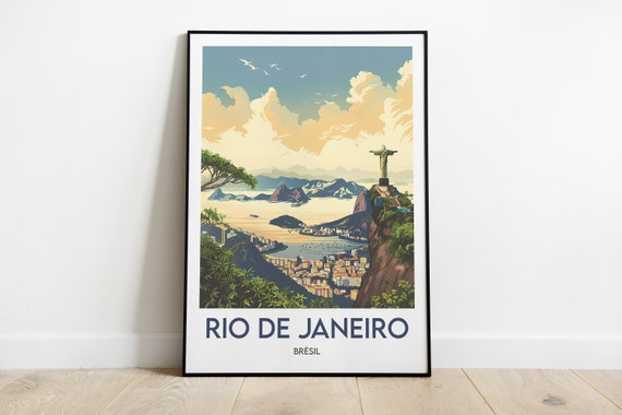 Rio De Janeiro Poster Brazil Wall Art Travel Print
