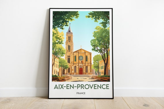 Aix En Provence Minimalist Travel Poster Print